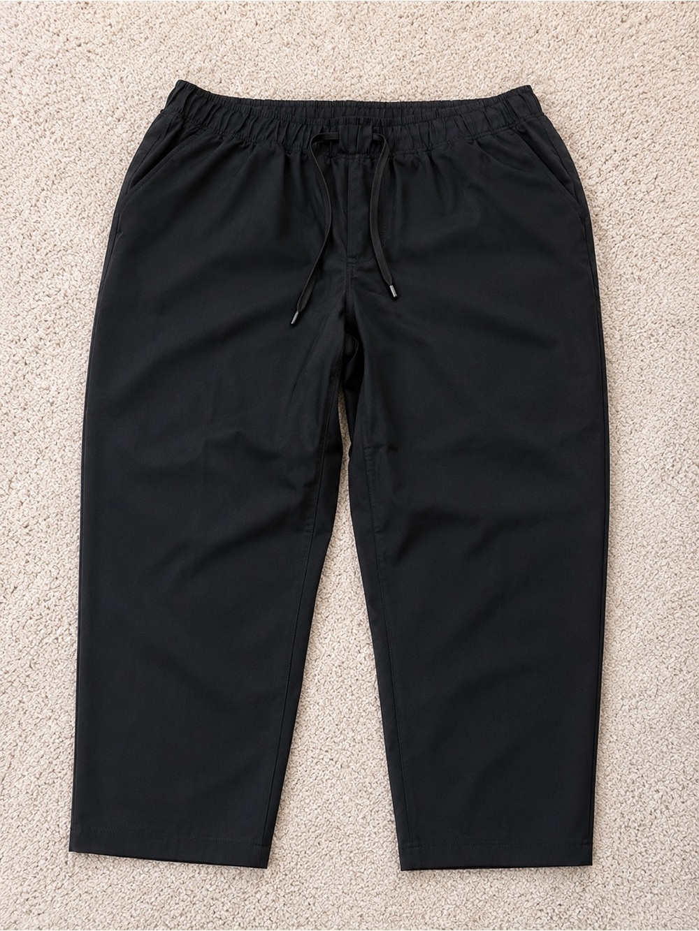 CJ Banks Black Pull-On Capris with Drawstring